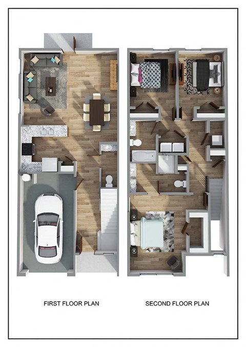a floor plan of a house with a wooden floor